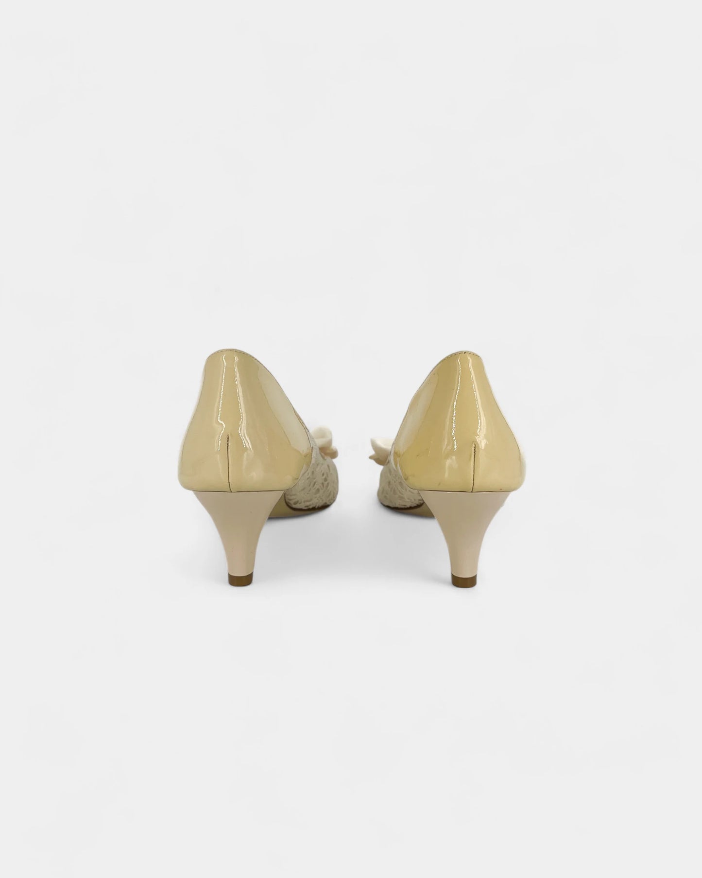 Ballerines blanches à talons - 40 EU / 10 US