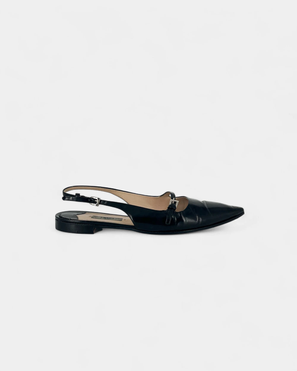 Slingbacks plates noires  - 38 EU / 8 US