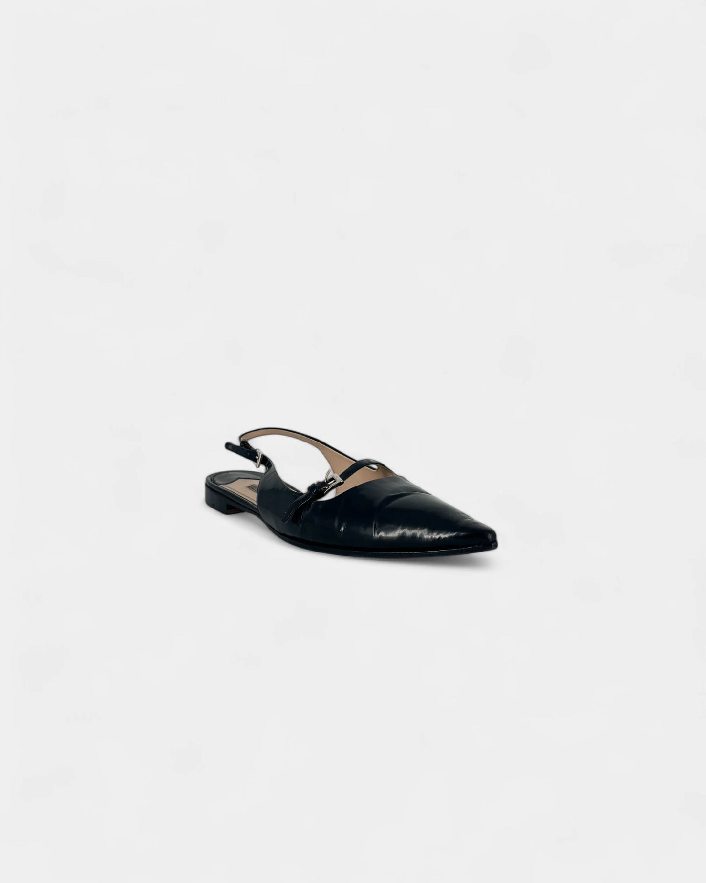 Slingbacks plates noires  - 38 EU / 8 US