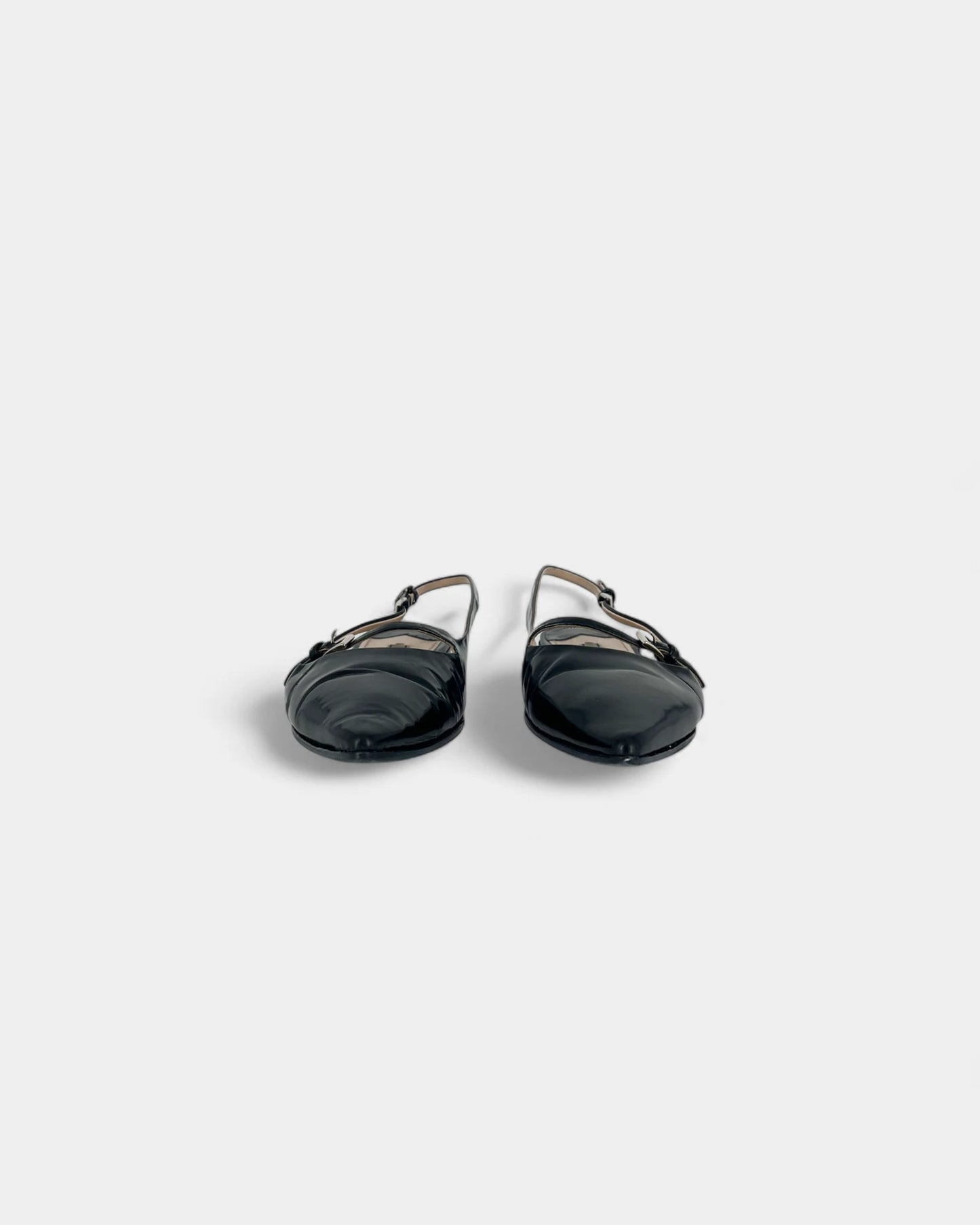 Slingbacks plates noires  - 38 EU / 8 US