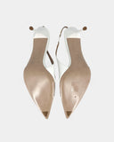 Slingbacks blanches à strass