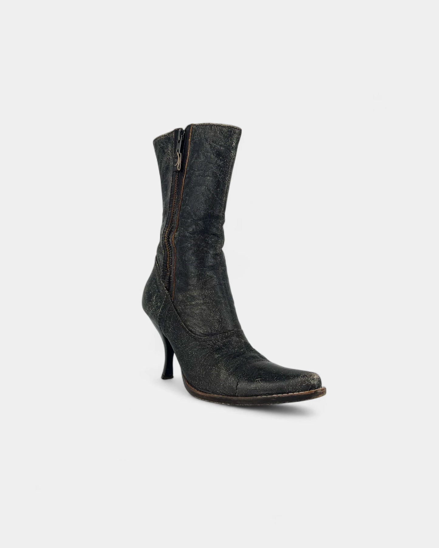 Bottines en cuir gris  - 35.5 EU / 5.5 US