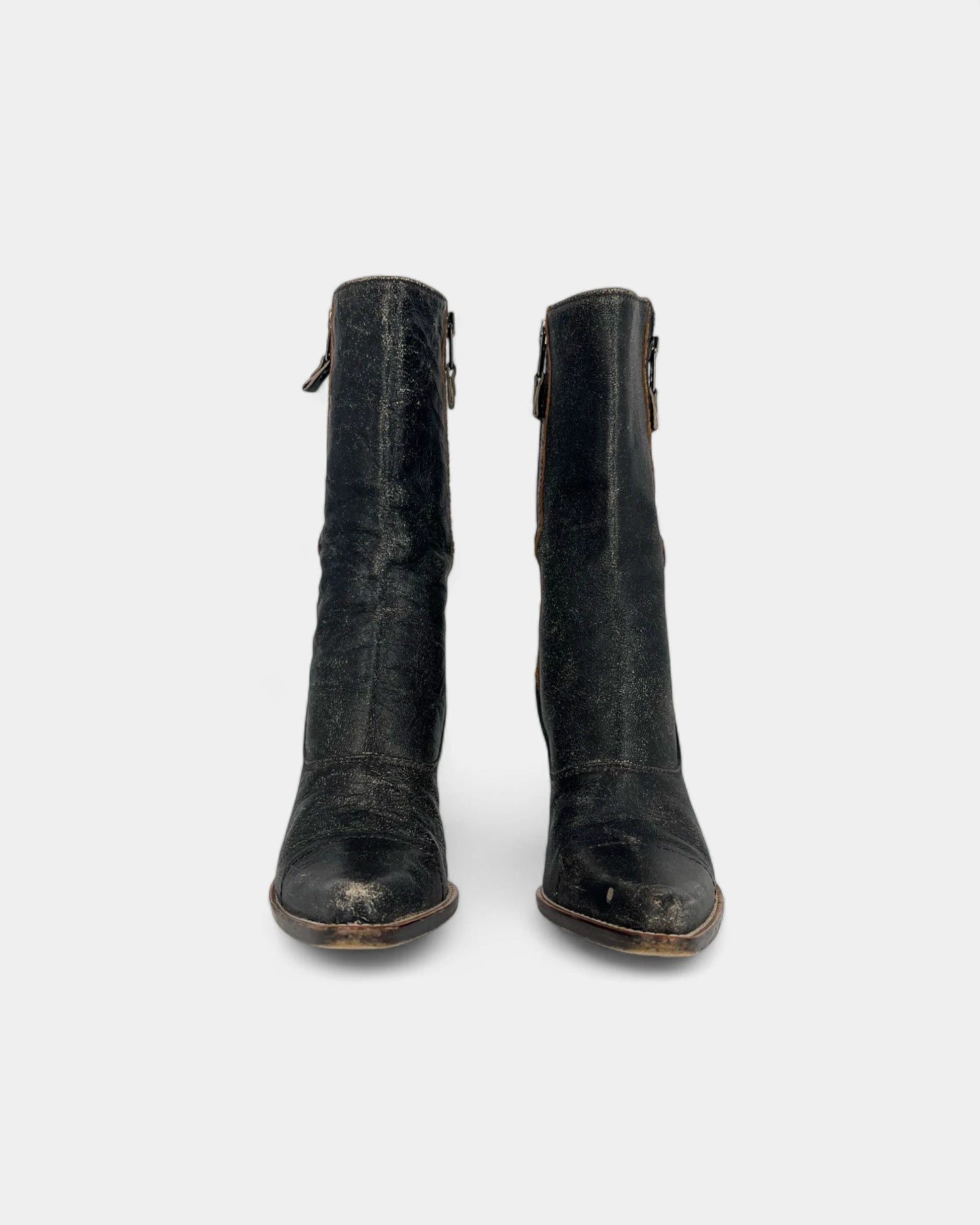 Bottines en cuir gris  - 35.5 EU / 5.5 US