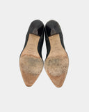 Ankle boots with an aged leather effect