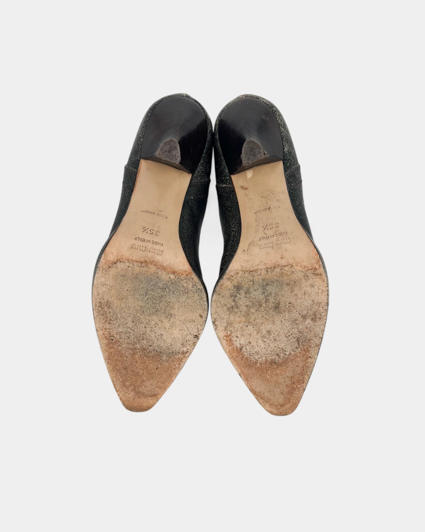 Bottines en cuir gris  - 35.5 EU / 5.5 US