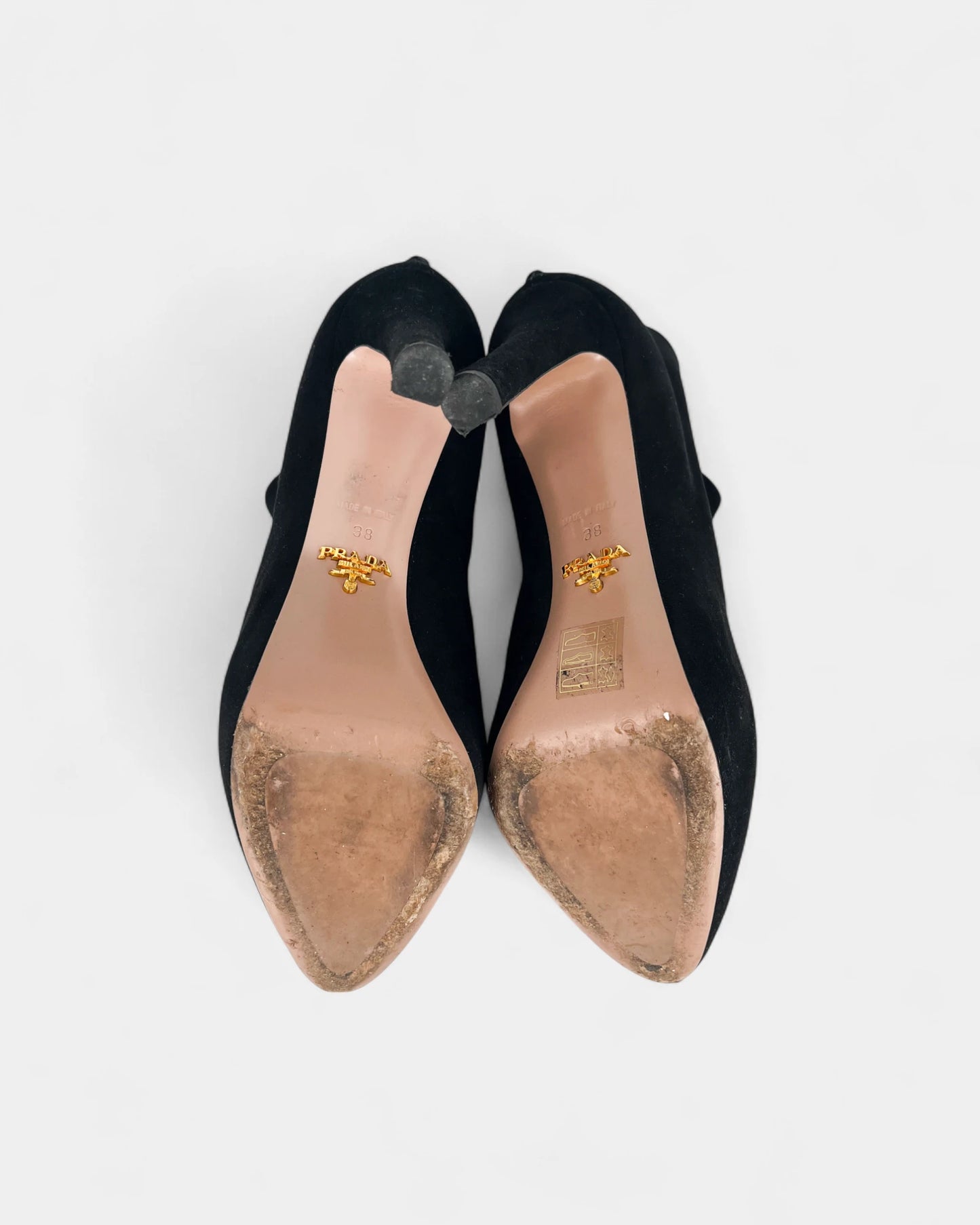 Bottines noires en suède - 38 EU / 8 US