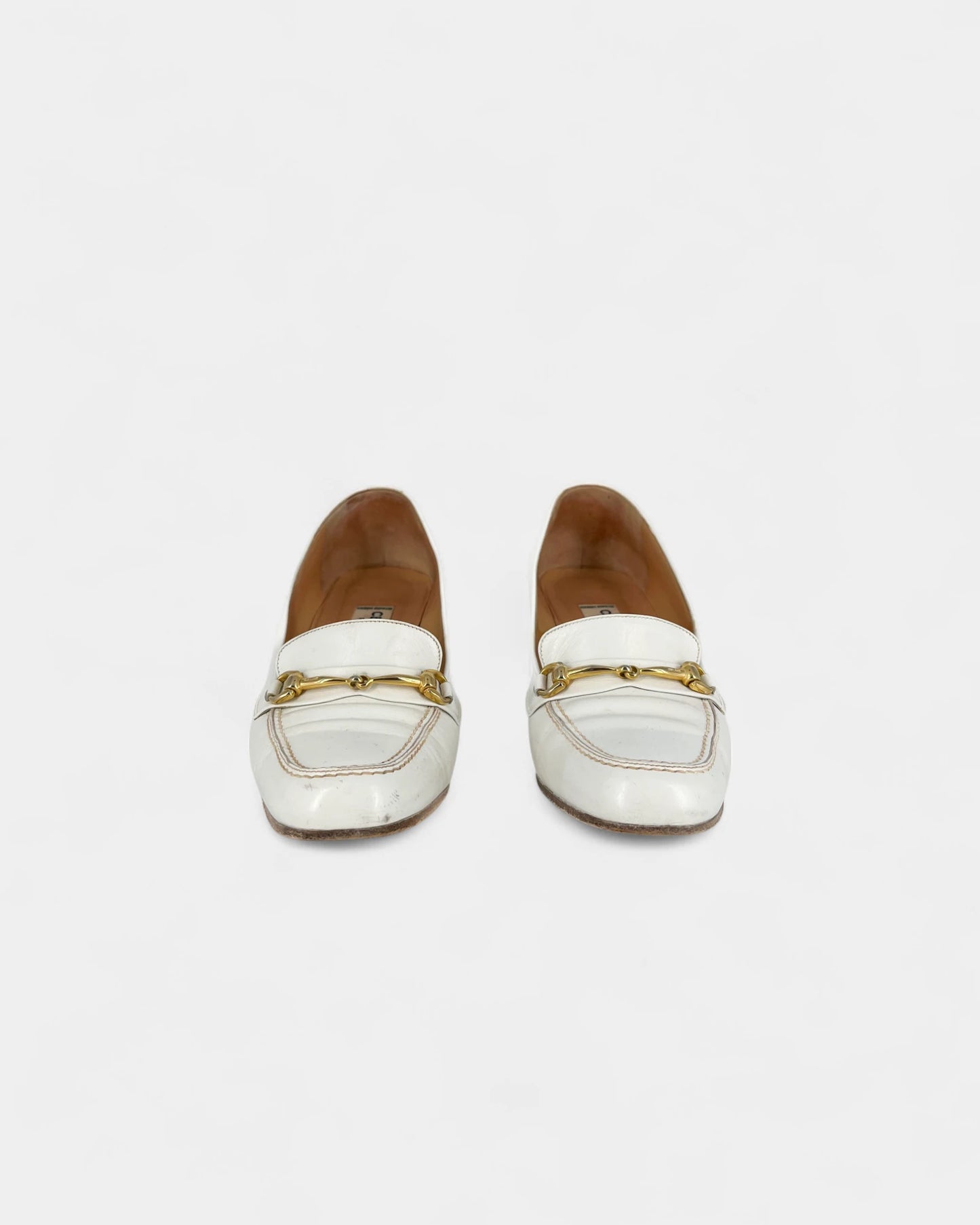 Mocassins blancs à talons - 34.5 EU / 4.5 US