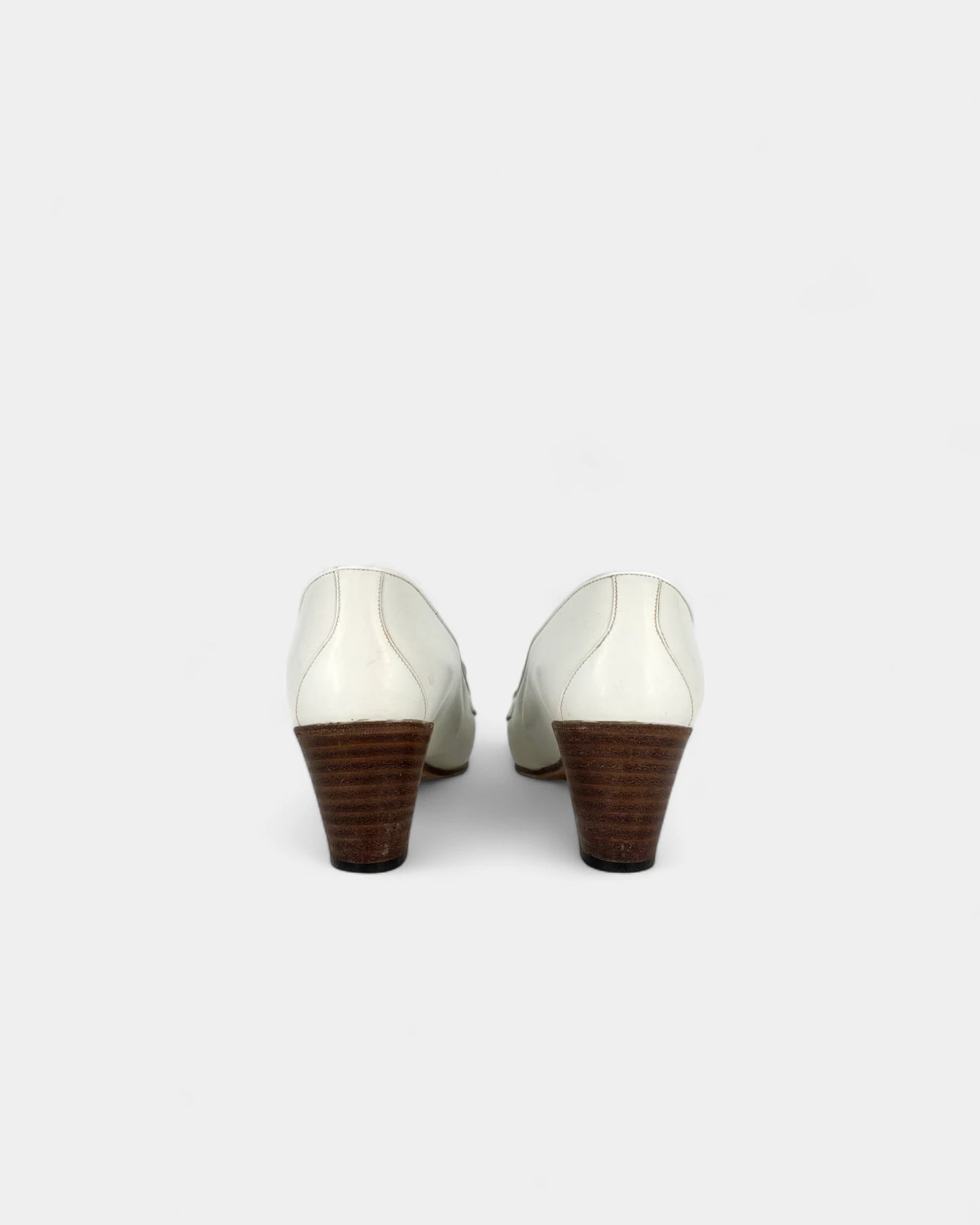 Mocassins blancs à talons - 34.5 EU / 4.5 US