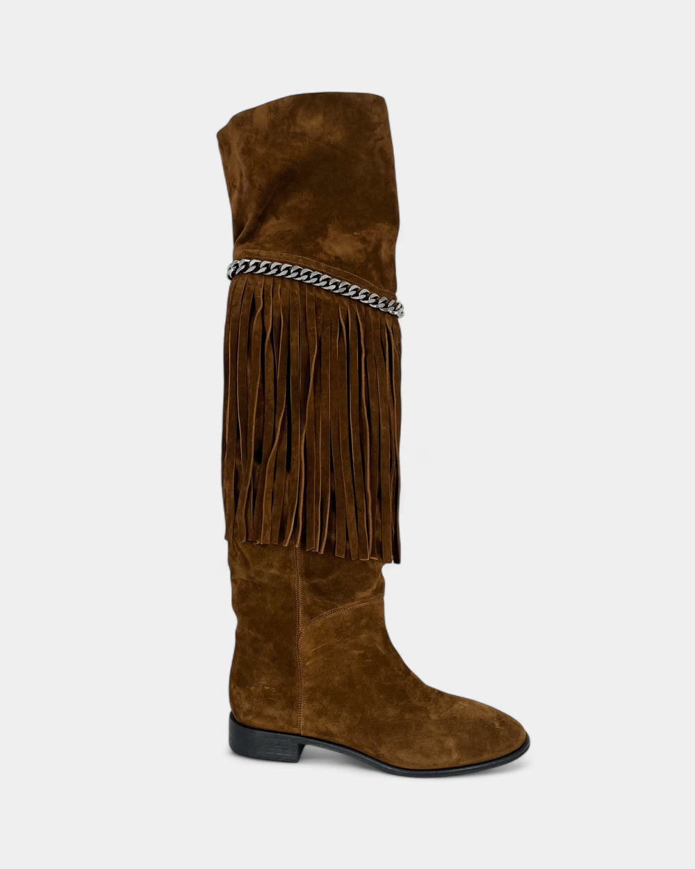 Bottes hautes marrons en suède - 39 EU / 9 US