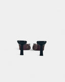 Mules violettes à motif crocodile