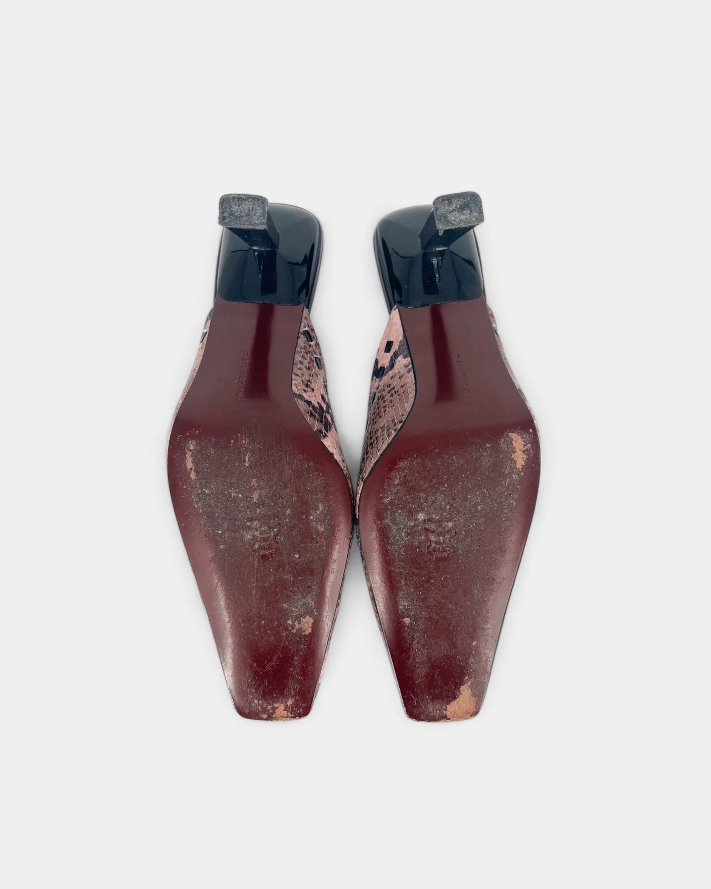 Mules violettes à motif crocodile - 37.5 EU / 7.5 US