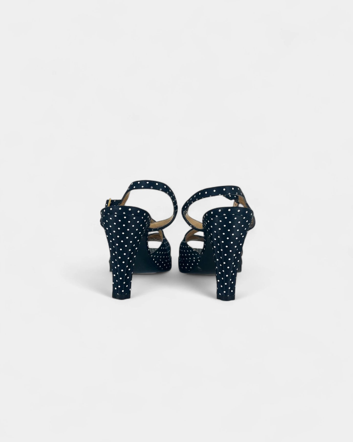 Sandales bleues à pois et à talons - 36 EU / 6 US