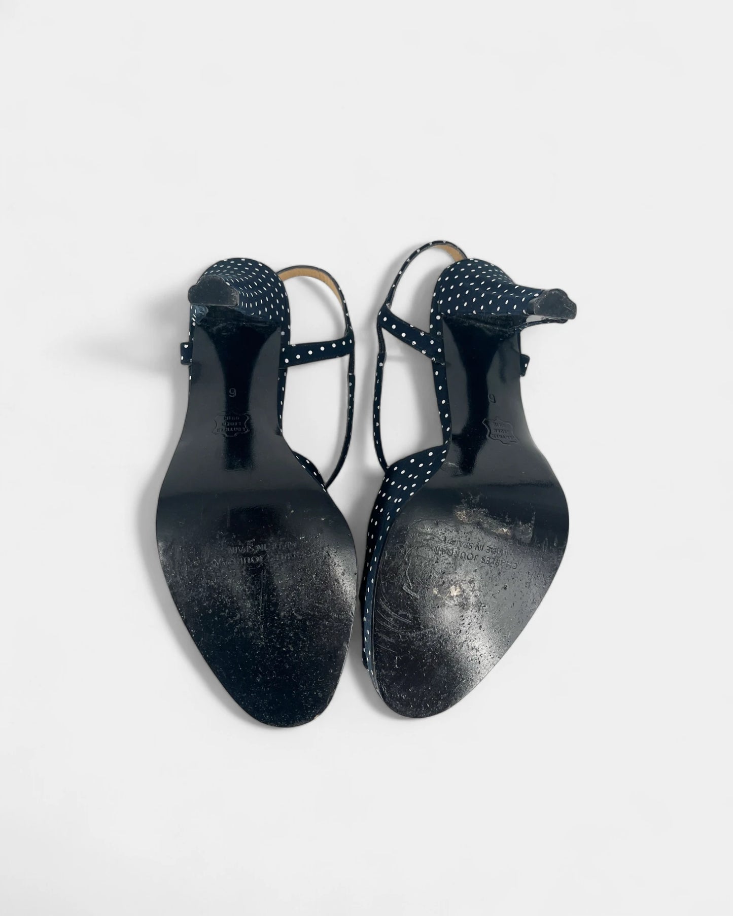 Sandales bleues à pois et à talons - 36 EU / 6 US