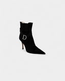Bottines en satin noir