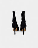 Bottines en satin noir