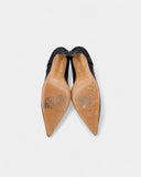 Bottines en satin noir