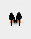 black suede pumps