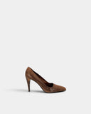 Escarpins en cuir effet python