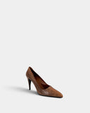 Escarpins en cuir effet python