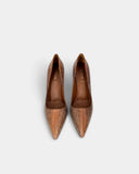 Escarpins en cuir effet python
