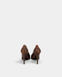 Escarpins en cuir effet python