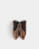Escarpins en cuir effet python