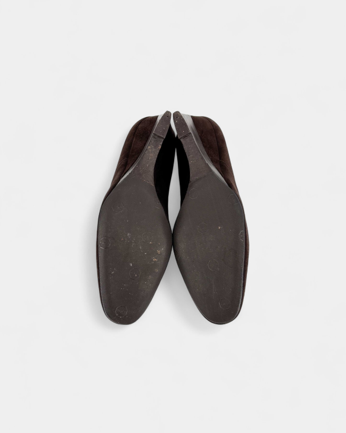 Escarpins compensés marrons