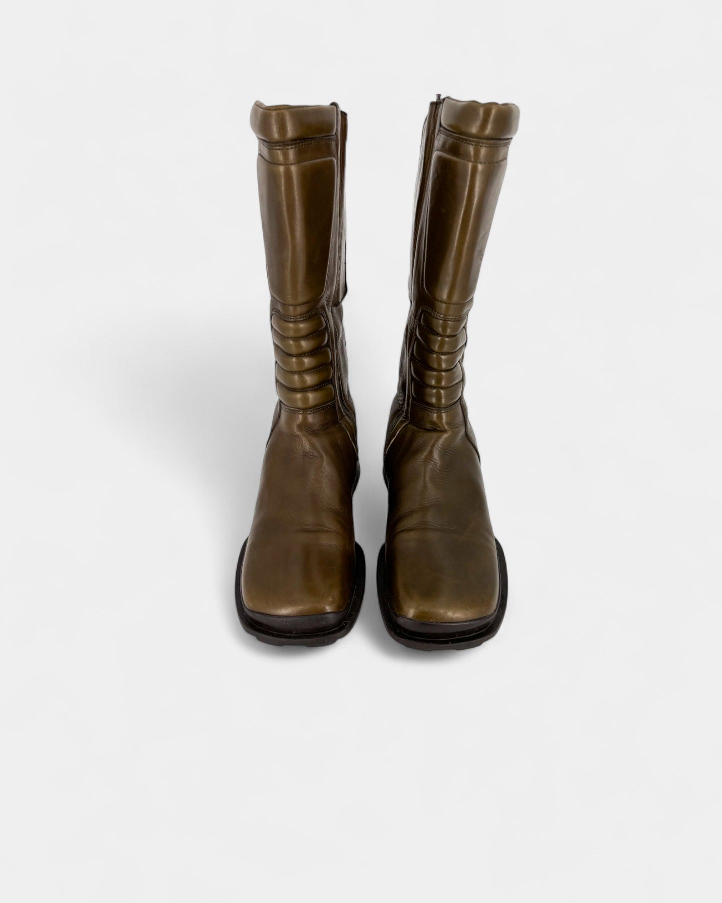 Bottes de biker kaki