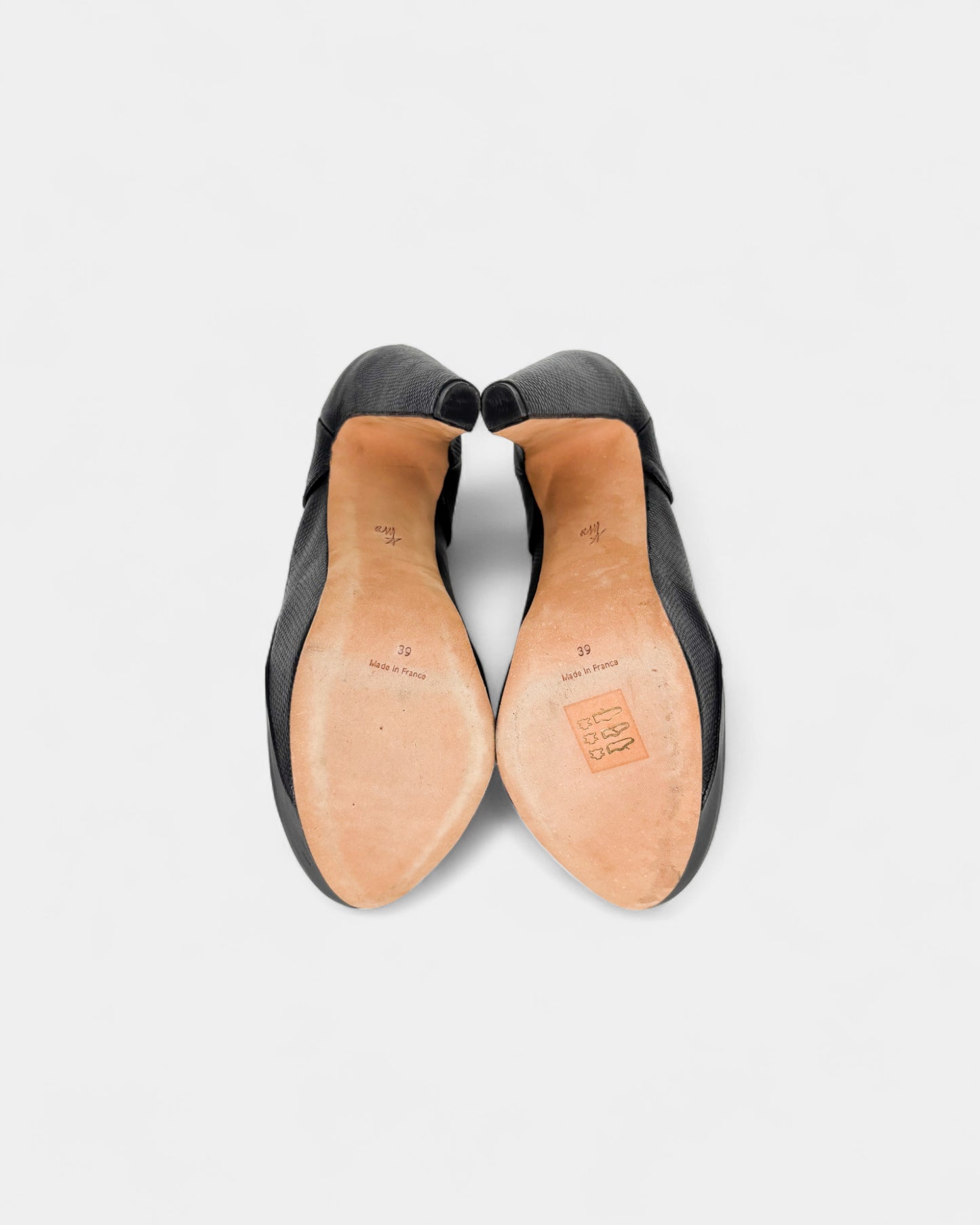 Escarpins noirs compensés