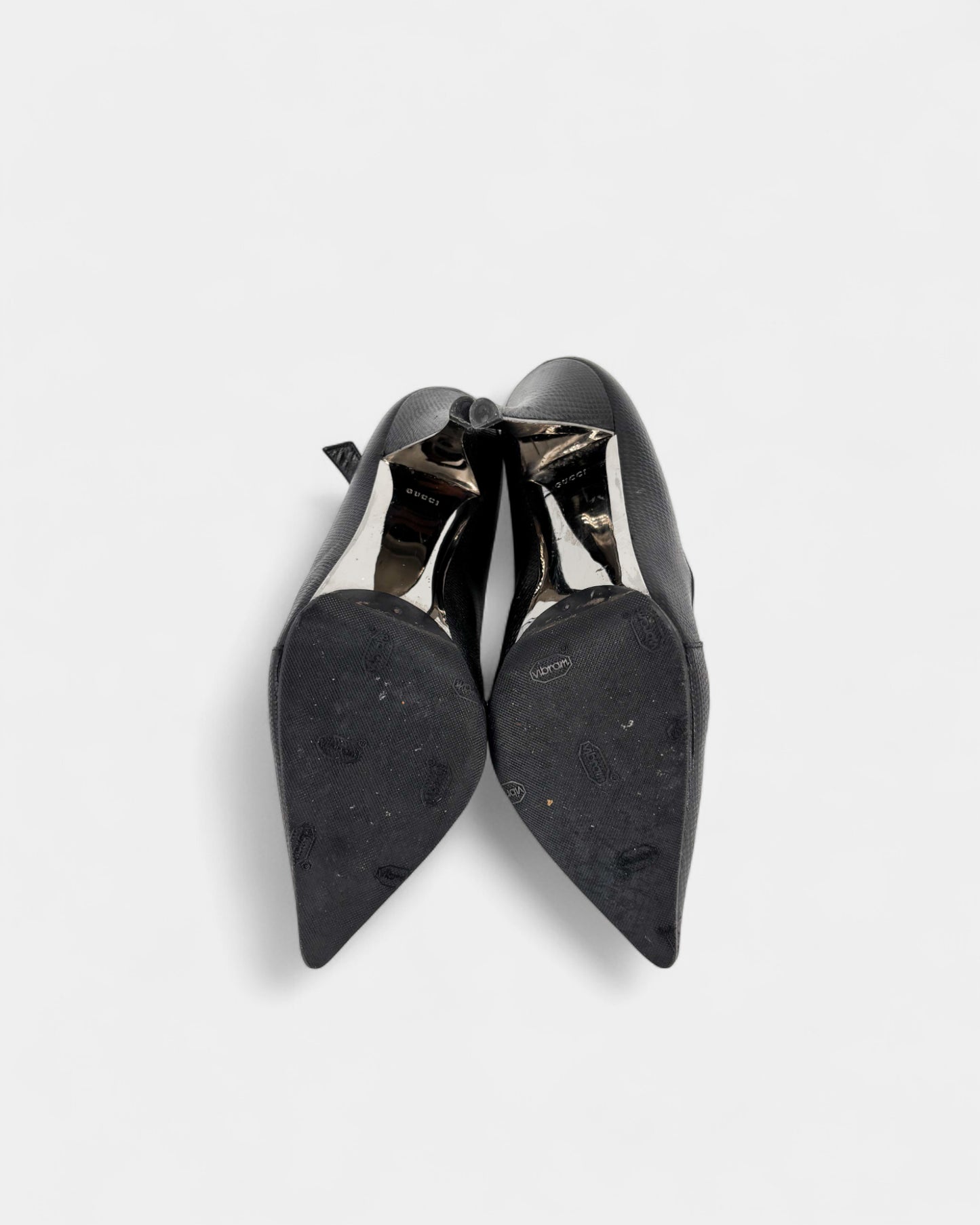 Escarpins noirs texturés