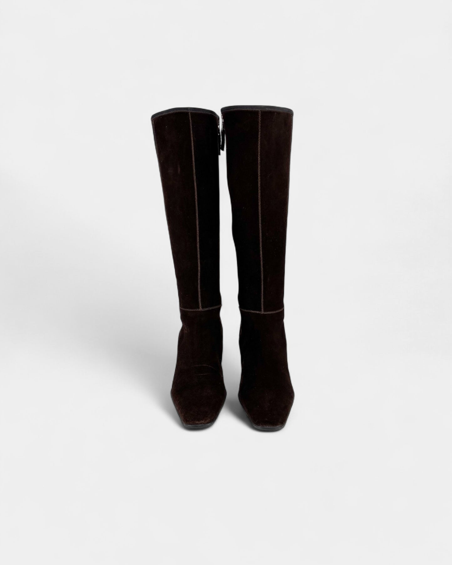 Bottes en daim marron
