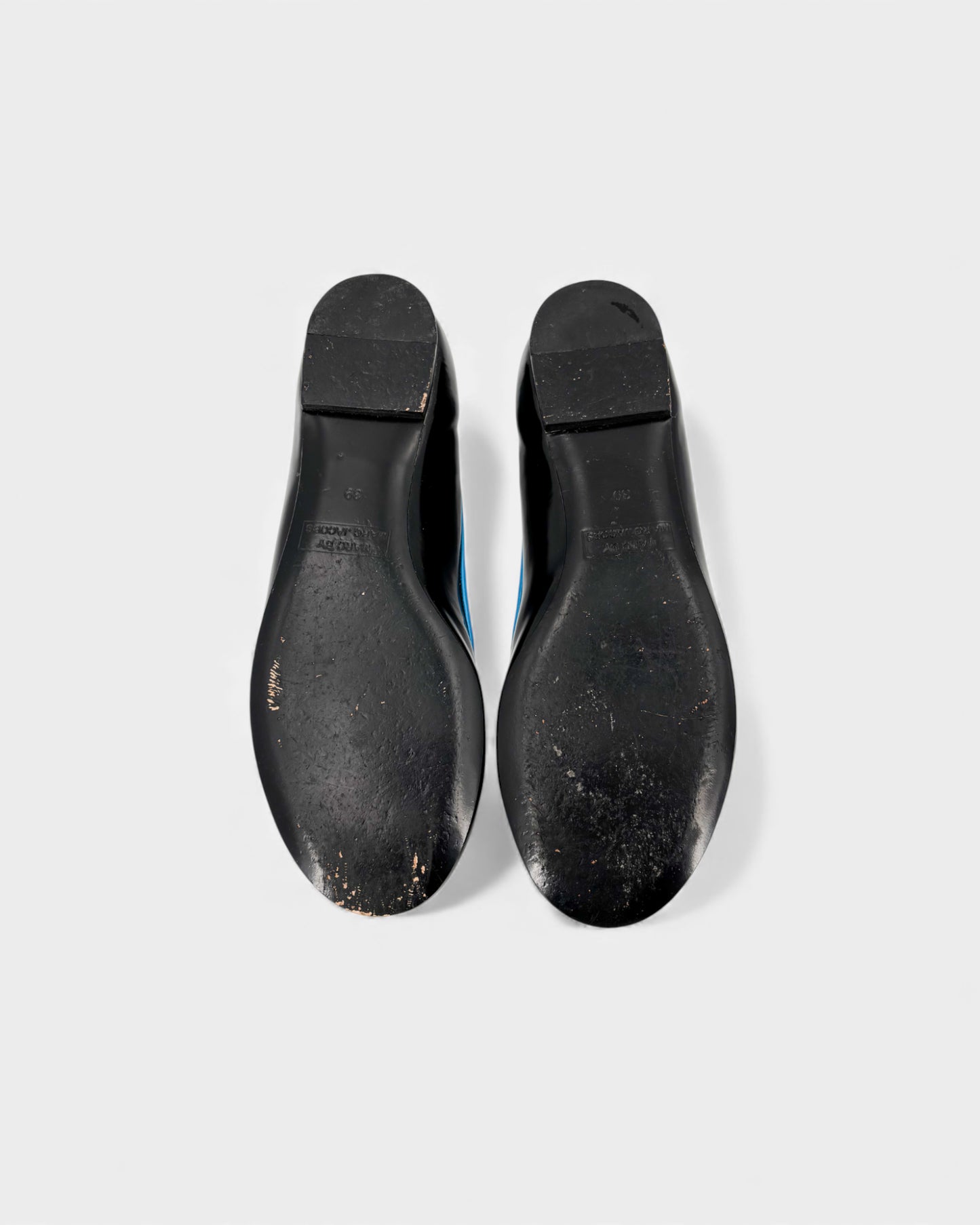 Ballerines noires bord bleu