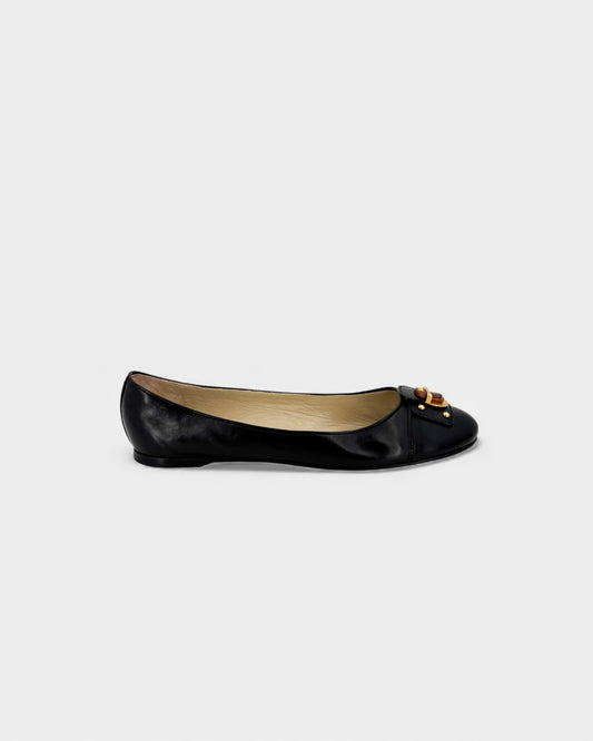 Ballerines cuir noir