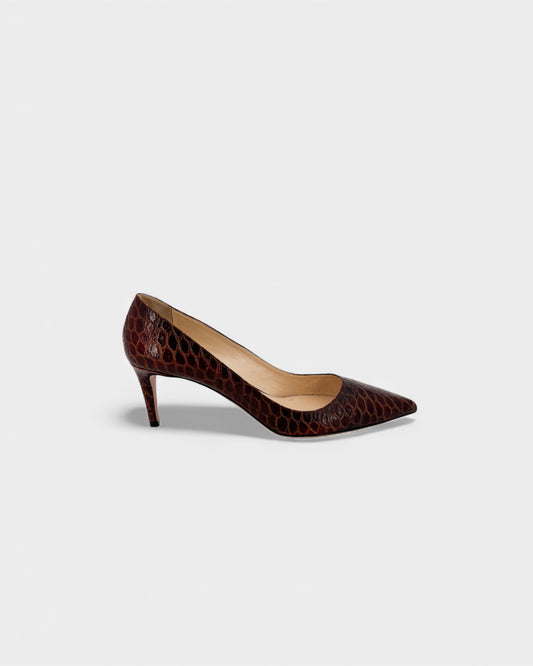 Escarpins cuir marron