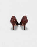 Escarpins cuir marron
