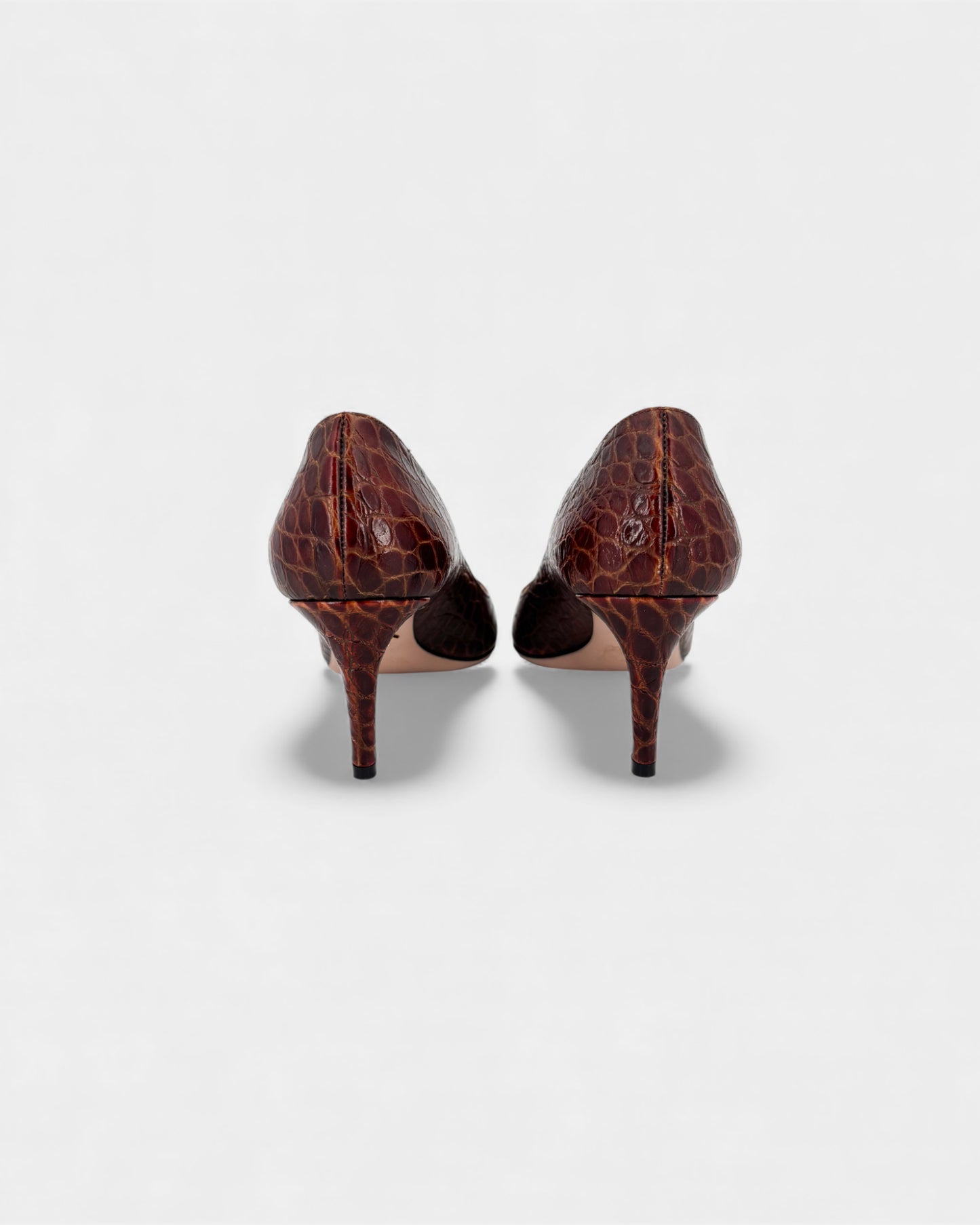 Escarpins cuir marron