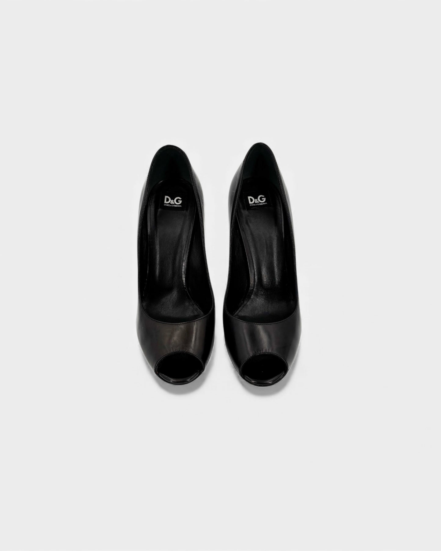 Escarpins noirs bout ouvert