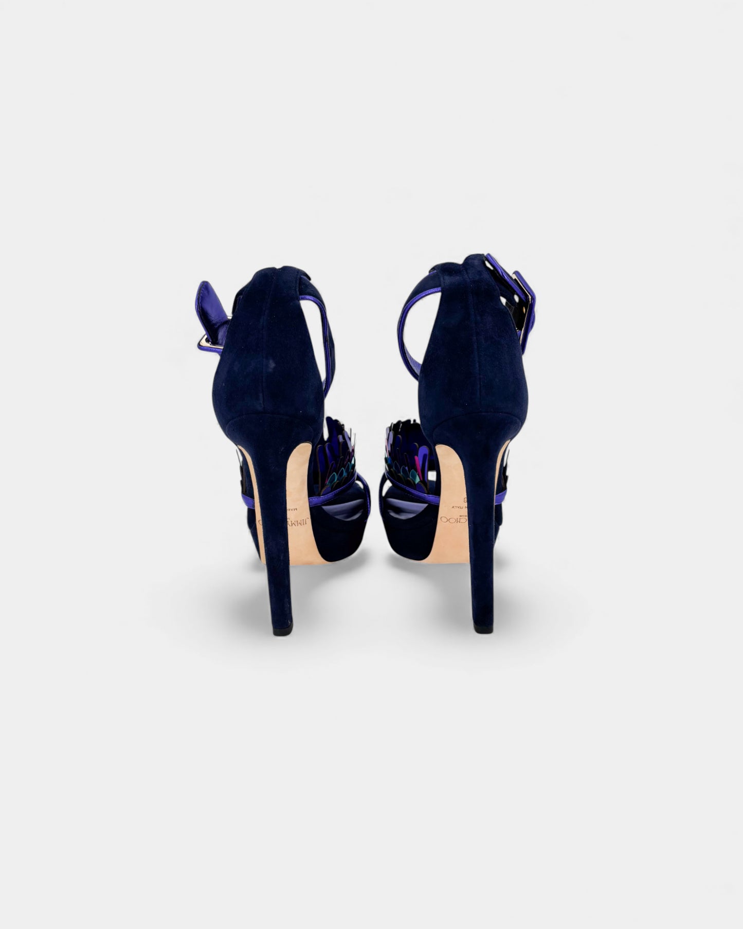 Sandales en daim violet