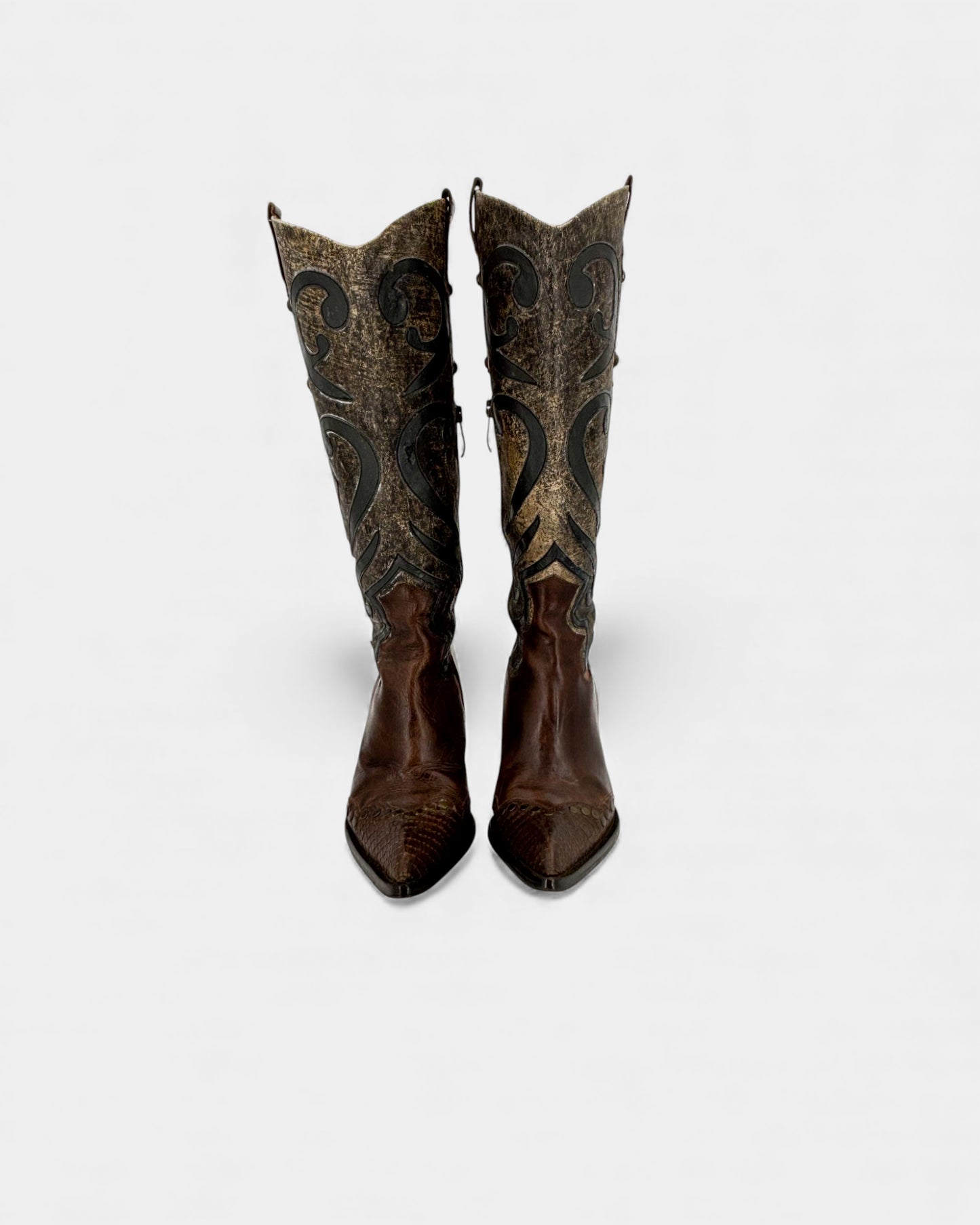 Bottes en cuir marron