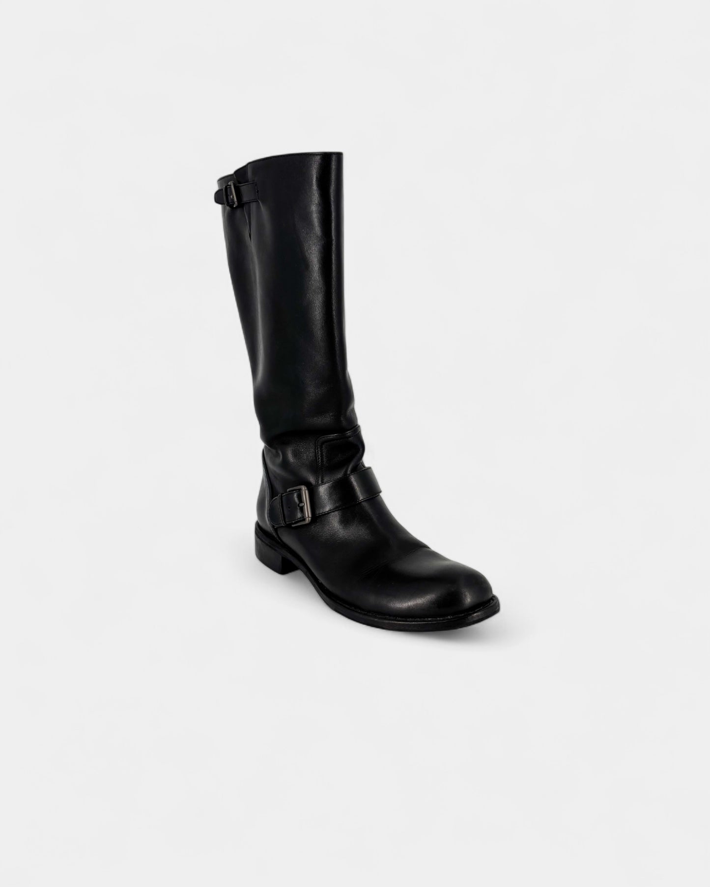 Bottes en cuir noir