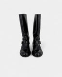 Bottes en cuir noir