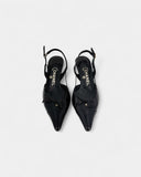 Slingbacks logo doré