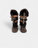 Bottines marron en daim