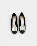 Black and silver Dior couture pumps