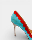 Colorful suede pumps