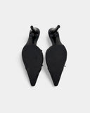 Mules à talons noires