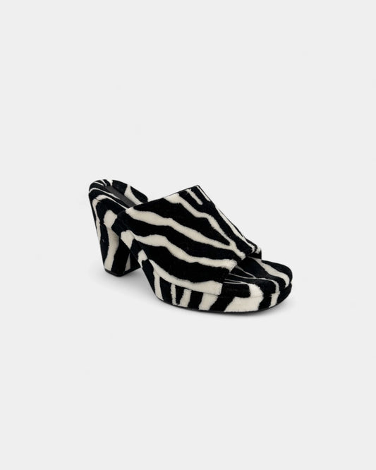 Mules à talons zébrées - 41 EU / 10 US