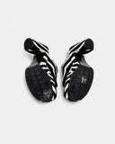 Mules à talons zébrées
