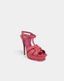 Sandales roses vernies à talons hauts