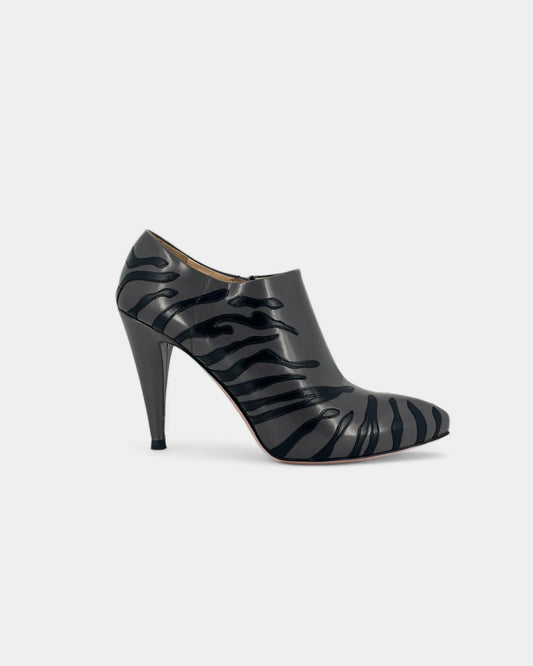 Escarpins zebrés gris - 40 EU / 10 US